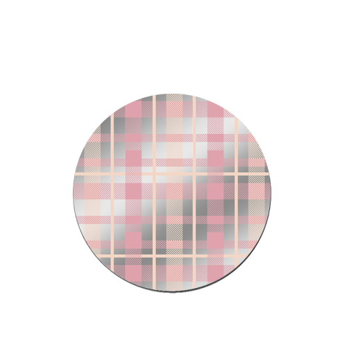 Creamy Pink Plaid Magsafe Grip Stand
