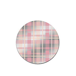 Creamy Pink Plaid Magsafe Grip Stand