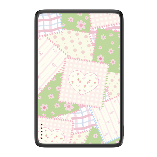Heart Patchwork Magnetic Power Bank